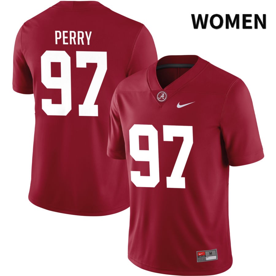 Alabama Crimson Tide Women's Khurtiss Perry #97 NIL Crimson 2022 NCAA Authentic Stitched College Football Jersey UR16V73OU